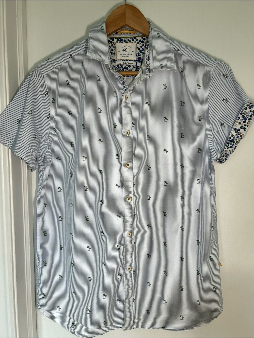 Cactus Man Ricky Singh Short-Sleeve Button-Down Shirt (S)